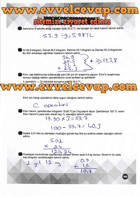 6 sınıf matematik sayfa 42 cevapları